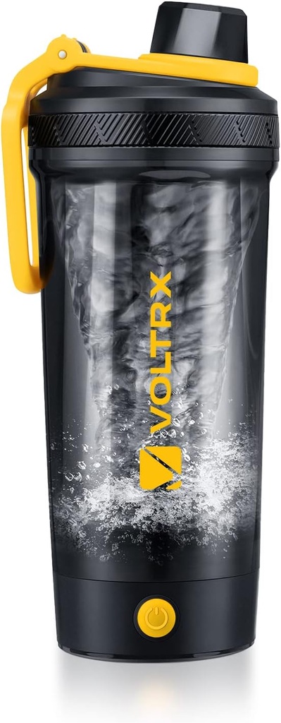 VOLTRX Shaker Bottle, Gallium USB C Rechargeable Electric Protein Shake Mixer, Shaker Cups for Protein Shakes and Meal Replacement Shakes, BPA Free, Made with Tritan, 24oz