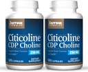 Jarrow Formulas Citicoline (CDP Choline) 250 mg - 120 Capsules, Pack of 2 - Supports Brain Health & Attention Performance - Up to 240 Total Servings