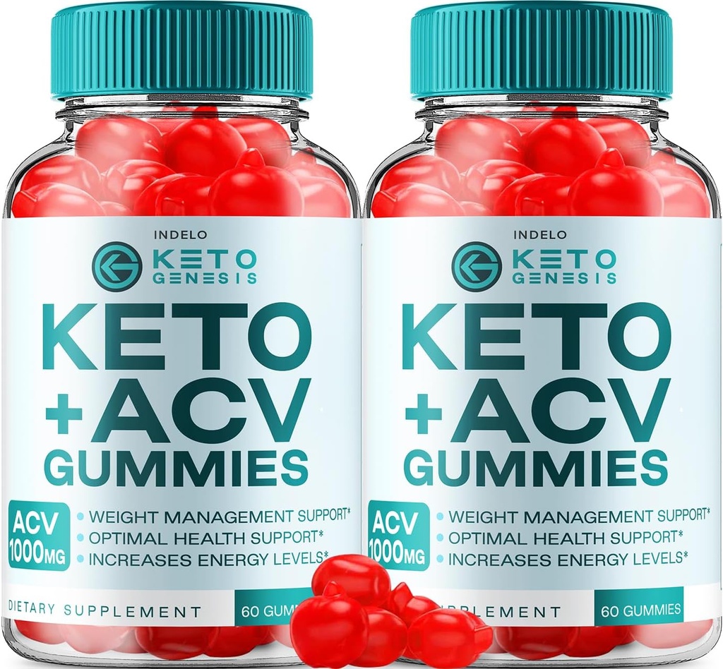 (2 Pack) Keto Genesis ACV Gummies Advanced Gummies 1000mg, Genesis Keto + ACV Weight Management Gummies Apple Cider Vinegar Genesis Dietary Supplement Genesis Gummies Reviews (120 Gummies)