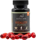 Huile de krill pour chiens - Vitalité par Alpha Dog Nutrition – réduit les allergies pour chiens, les démangeaisons et la literie – favorise la santé de la peau et du manteau