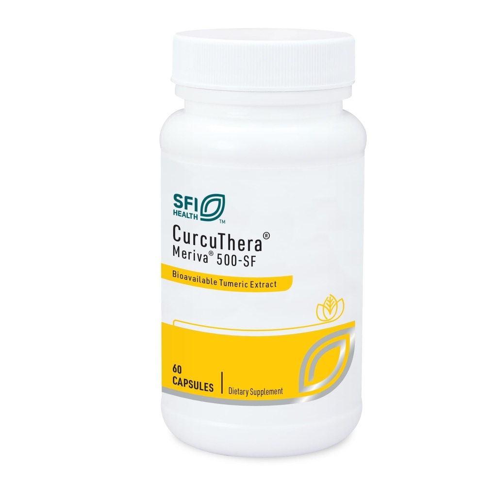 Klaire Labs SFI Health CurcuThera - 500 Milligrams Meriva Curcumin Complex avec 29x Biodisponibilité supérieure et technologie brevetée de livraison de phytosomes, hypoallergénique, végétalien (60 capsules)