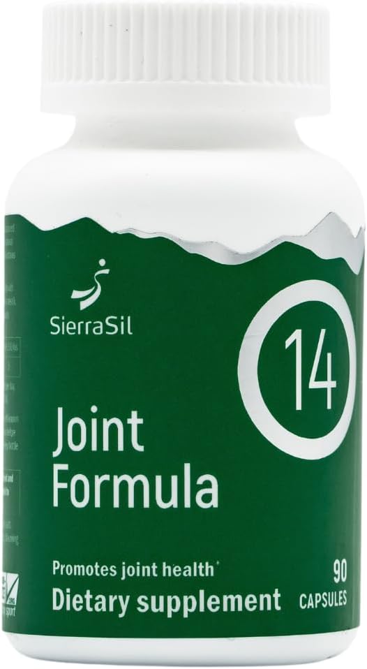 SierraSil® Joint Formula 14TM - Promotion de la santé articulaire, facile à digérer, végétalien, sans gluten et sans OGM – 90 capsules (30 portions)