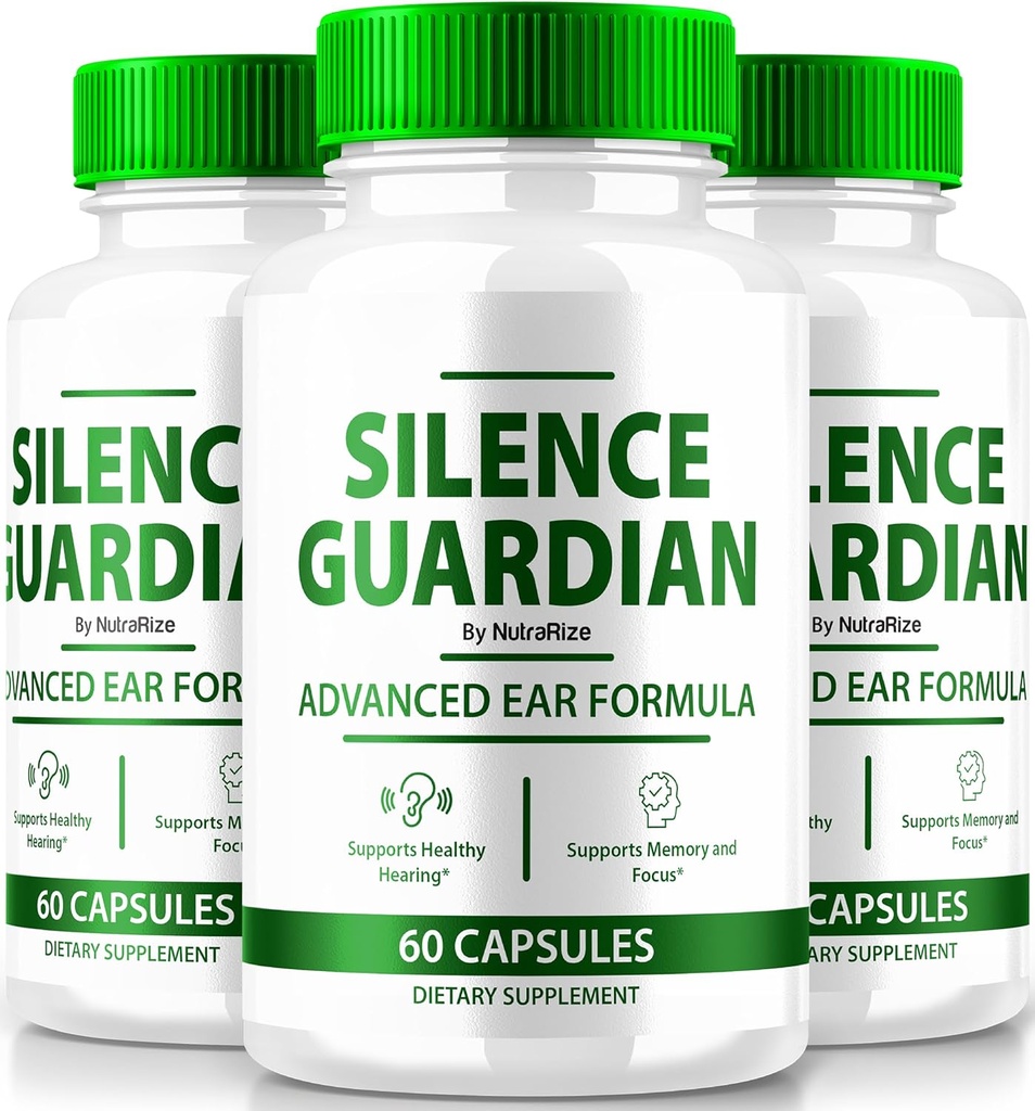 (3 Pack) Silence Guardian - Formule d'oreille avancée, Formule officielle pour 360 supports auditifs, Tous les ingrédients naturels pour maintenir la santé auditive, SilenceGuardian Review (180 capsules)