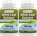 Meilleurs Naturals 2 Pack Extrait de feuille d'olive 700mg 90 Capsules (Total 180 Capsules)