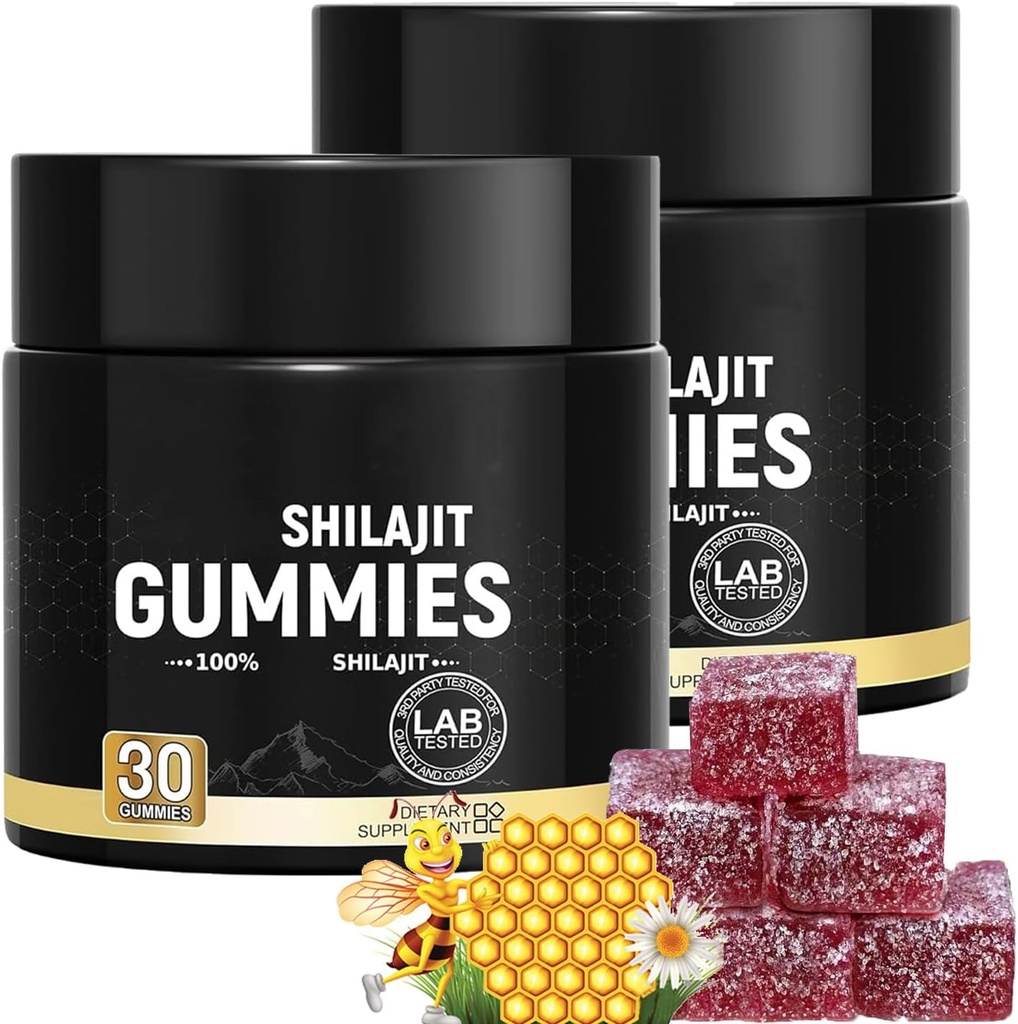 Gommies en or himalayen de qualité Shilajit avec du miel de Manuka pour les hommes et les femmes