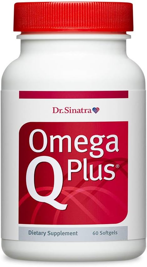 Dr Sinatra Omega Q Plus – Supplément Omega-3 et CoQ10 offre un soutien de santé cardiovasculaire quotidien avec 50 mg de CoQ10 et fournit une puissance antioxydante (60 softgels)