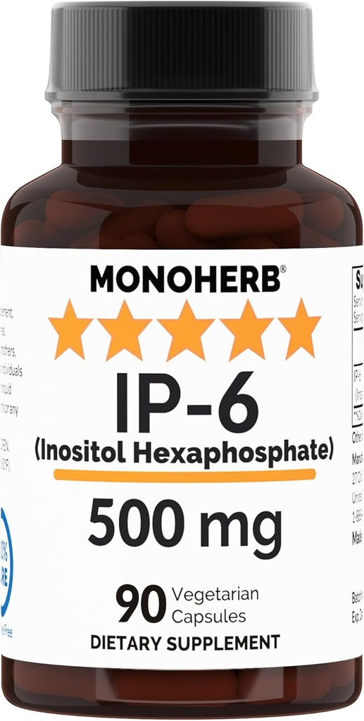 MONOHERB IP-6 Inositol Hexaphosphate 500 mg par gélule - 90 gélules