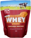 Pure Choice Beurre d'arachide Poudre de protéines isolées, 28g Protéines et faible teneur en gras, Meilleur produit filtré à froid et non dénaturé, Pas de remplissage ou d'édulcorants artificiels (Peanut Better, 2 lb)