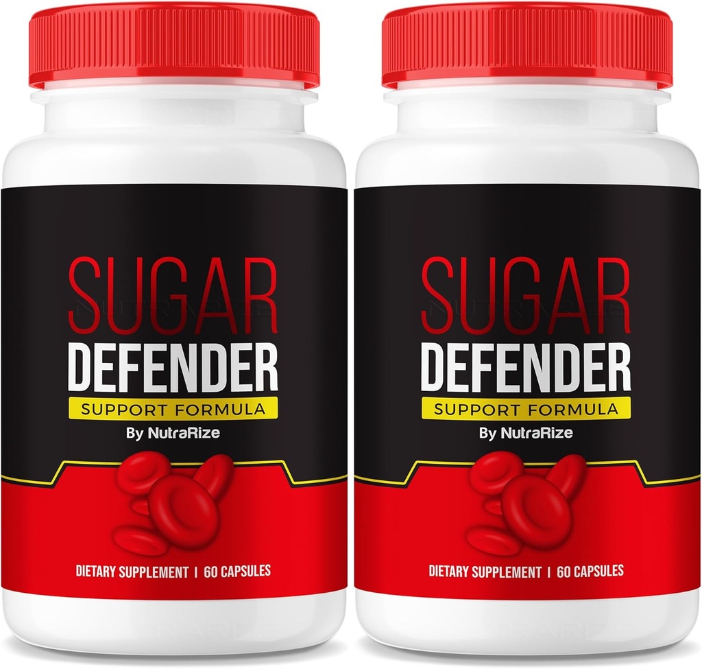 NutraRize (Pack of 2 Sugar Defender Supplément pour maintenir des niveaux sains, Sugar Defense 24 pilules alimentaires tout-naturel, Formule de soutien avancé pour le bien-être, Commentaires (120 capsules)
