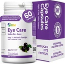 Capsules de soins pour les yeux, boîte de 60 Lutéin 20mg et Maqui Berry 60mg portions, suppléments santé pour les yeux pour les adultes