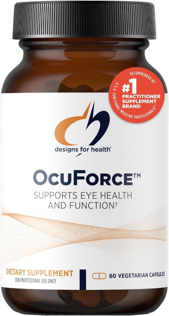 Designs for Health OcuForce - Supplément de soutien pour la santé oculaire - Lutéine, Zeaxanthin, Caroténoïdes, Zinc, Taurine + Vitamines (60 Capsules)