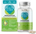 Santé et ses suppléments de ménopause pour les femmes - Soutien multinutrient, Vitamines de ménopause pour l'énergie, os, muscles, peau et cheveux, végétalien, sans gluten, non OGM (60ct - 1 mois)