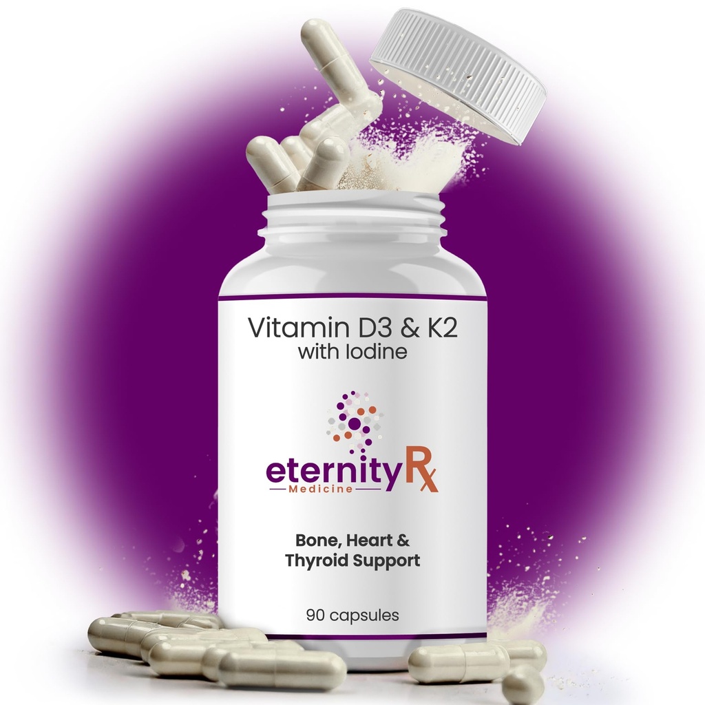 Vitamine D3 K2 5000 UI – Supplément haute puissance D3 et K2 pour os, coeur et immunosupport – Doctor Formulé – 90 Capsules faciles à avaler – Non-OGM, États-Unis Fabriqué