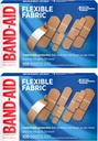 Bandes adhésives adhésives de marque BAND-AID avec tissu de mémoire-weave, coussinet de confort d'aide à la quilt et coussinet sans malt; soin des blessures pour les coupures mineures, les éraflures et les blessures, tailles assorties, 2 x 100 Nombre