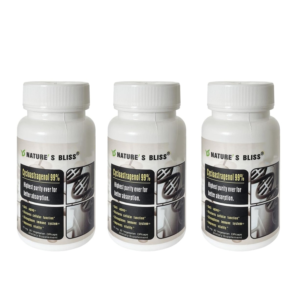 Suppléments télomériques Cycloastragenol 10mg 99%, supporte l'activation de la télomérase anti-aging, l'acide stomach protégé et la super-absorption, compléments télomériques allongeant, fabriqués aux États-Unis, 90caps