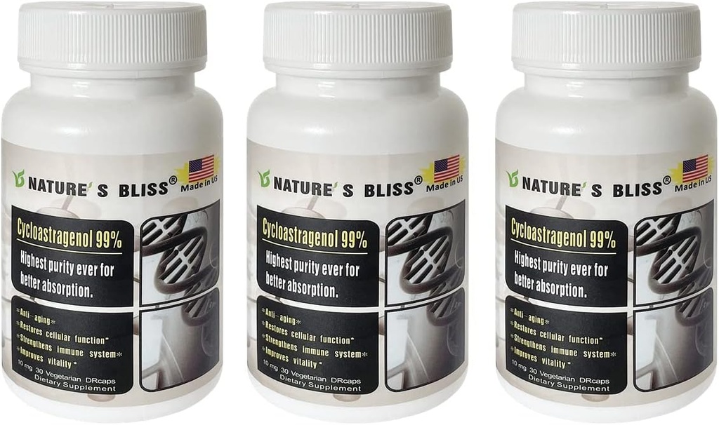 Suppléments télomériques Cycloastragenol 10mg 99%, supporte l'activation de la télomérase anti-aging, l'acide stomach protégé et la super-absorption, compléments télomériques allongeant, fabriqués aux États-Unis, 90caps