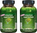 Irwin Naturals Women's Living Green Liquide-Gel Multi - 120 Liquide Soft-Gels, pack de 2 - Comprend 70 nutriments essentiels, vitamines et minéraux - 80 portions totales