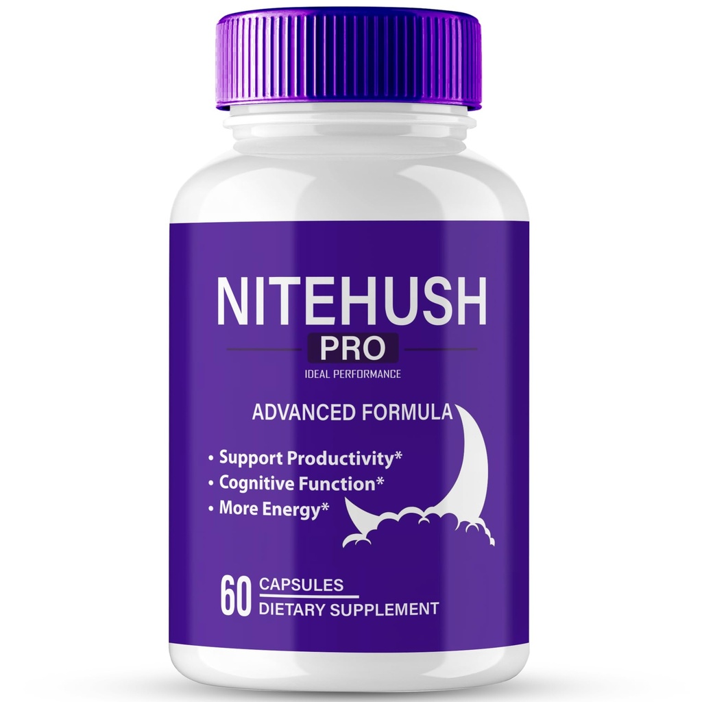 Nite Hush Pro Cerveau Suppléments pour la mémoire et les capsules de focus, NiteHush Formule avancée Cerveau Soutien de santé - Force maximale Nootropiques NiteHushPro Toutes les pilules de soutien naturel Avis (60 capsules)