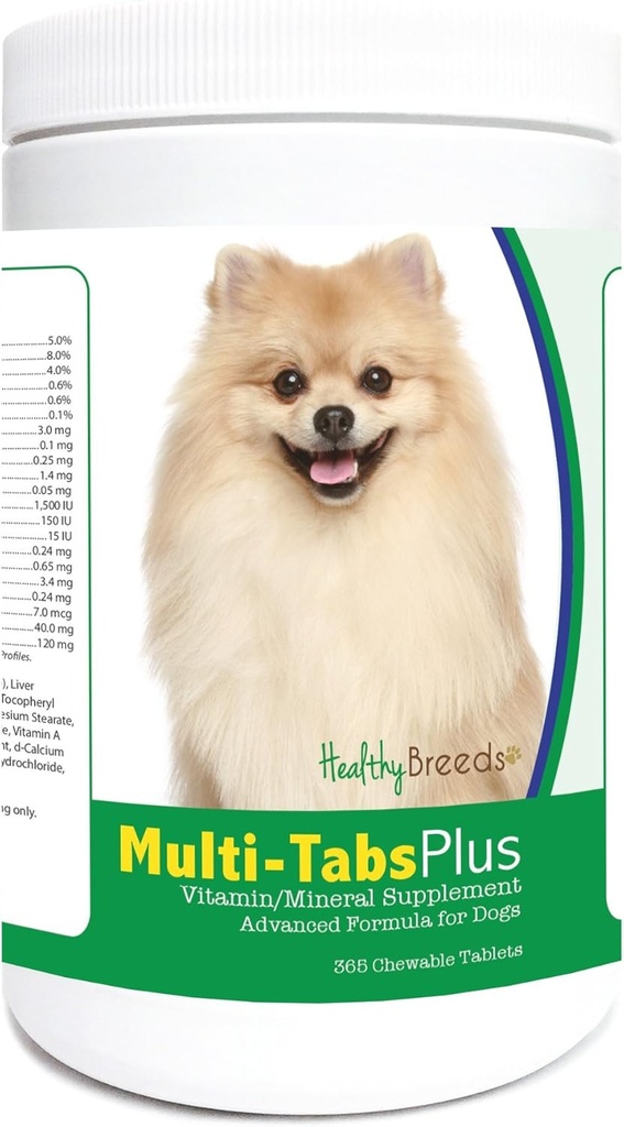 Les races saines Poméranie Multi-Tabs Plus Comprimés à croquer 365 Nombre