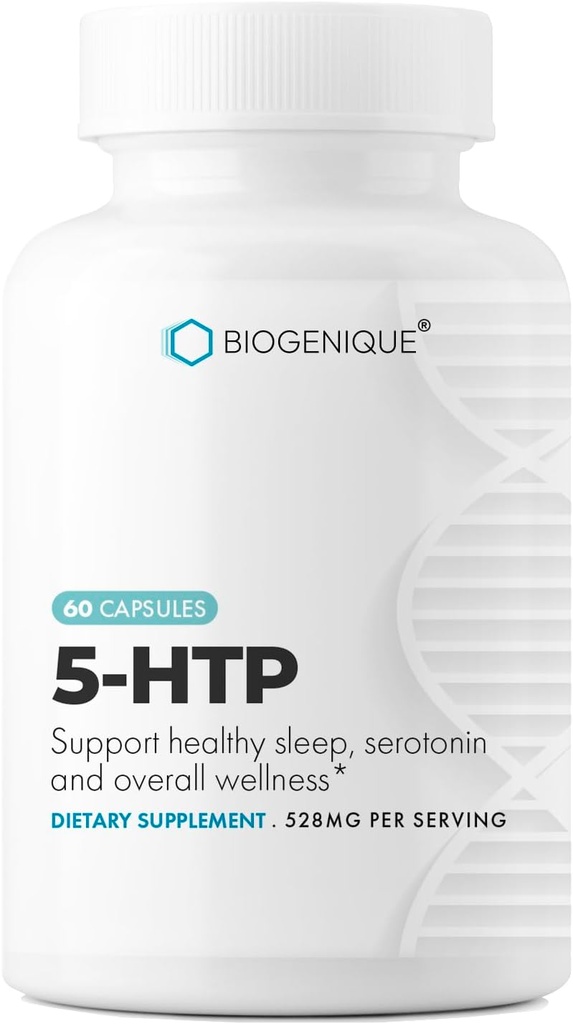 5-HTP (5-hydroxytryptophane) 200 mg, Mood Enhancer et Neurotransmetteur Support* 60 Capsules 5htp Griffonia Simplicifolia - Fabriqué aux États-Unis