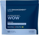Life Enhancement Wow Drink Poudre avec B12, Niacine, Caféine, Taurine, Phénylalanine, Vitamine C, et plus Multivitamine - Poudre anti-vieillissement avec boost cerveau faible en calories - 60 portions