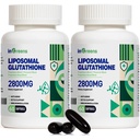 2800 MG supplément de glutathion liposomique, détoxifiant et immune, vieillissement Défense, énergie, glutathion Formulation unique réduite