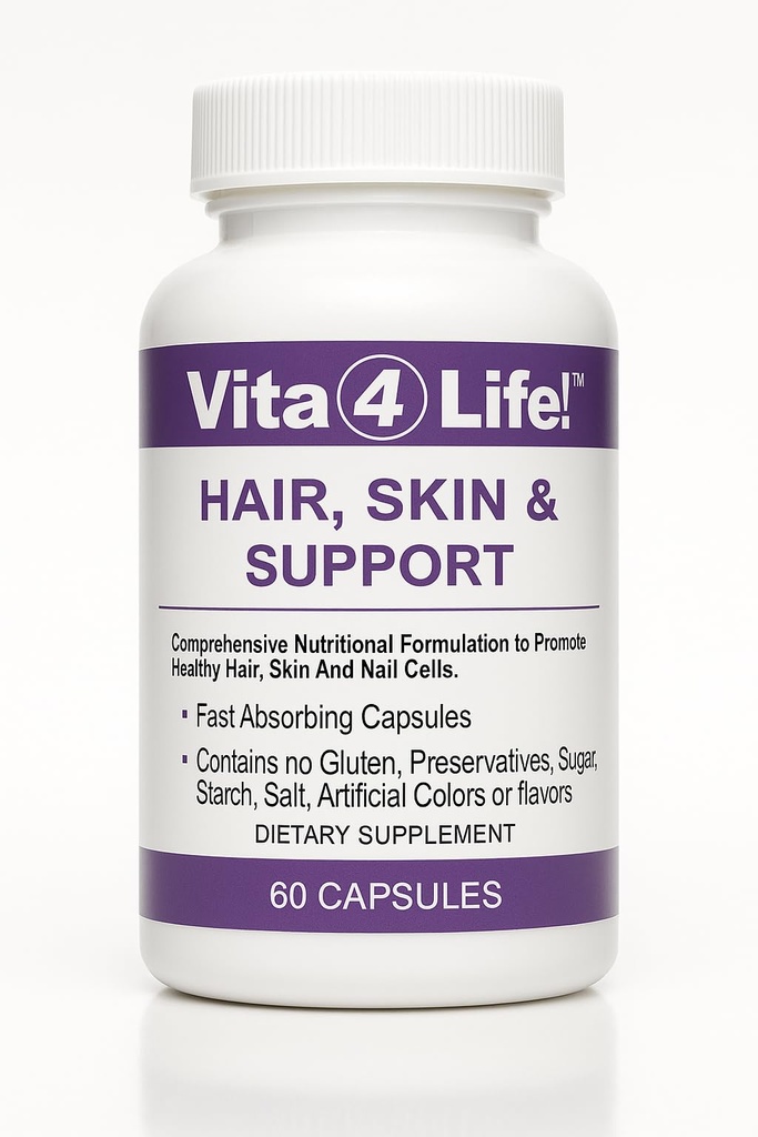 Vita4Life!® Biotin 2000mcg + MSM Vitamines de croissance des cheveux pour les femmes et les hommes