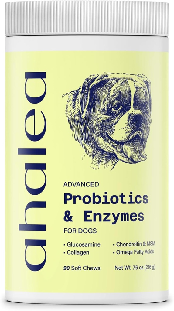 Probiotiques pour chiens- Probiotiques pour la santé digestive, soutien santé de la gueule, diarrhée, santé digestive et allergies saisonnières, 90 Compte 2 milliards UFC