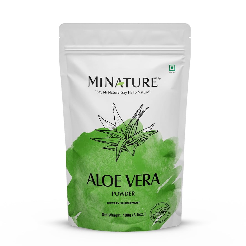 Mi Nature 100% Aloevera Poudre (Aloe Barbadenis) 100g (3.5 oz)