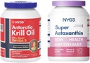 Huile de krill Omega 3 1000mg softgels et astaxanthin 12mg suppelments antioxydants