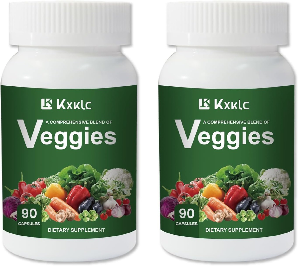 Légumes - Supplément alimentaire avec des légumes super-alimentaires pour les femmes, les hommes et les enfants-90 Capsules de légumes à haute teneur en vitamines et minéraux. (Paquet de légumes 2)