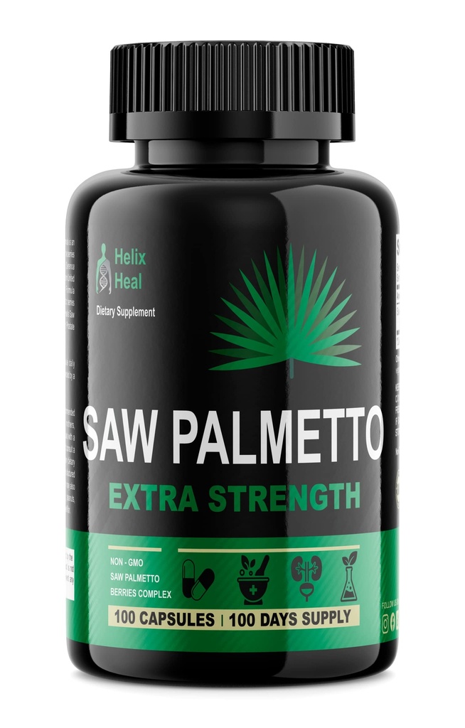 Saw Palmetto pour les hommes - Prostate Health Suppléments pour les hommes santé urinaire - naturel DHT Blocker, 500mg extra force traitements de repousse des cheveux - 100 capsules 3 mois d'approvisionnement