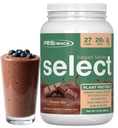 PEScience Sélectionner Poudre de protéines végétaliennes, Poudre de protéines végétales, Goût incroyable, Texture lisse, Mélange de riz de pois et de brun, Sans lait, Sans lactose, Sans gluten - Bliss de chocolat, 27 portions