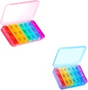 ASprink Pill Rose et Blue Pill Organizer 3 fois par jour - Weekly Pill Box 3 fois par jour - Daily Pill Box 7 Day Medicine Organizer, Large Pill Case Pill Box 3 fois par jour, Travel Pill Organizer
