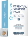 Revive MD Packs de vitamines essentielles pour les femmes et les hommes, Pack de vitamines suppléments nutritionnels quotidiens - Packs de multivitamines voyage-friendly avec Arjuna et l'extrait de curcuma soutien santé coeur, articulations et organes