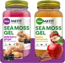 Gel de mousse de mer Bio brut (Bundle of 2 Jars 24oz) Cinnamon de pomme et gingembre de sureau Wildсrafted Gold Gel de mousse de mer de Sainte-Lucie