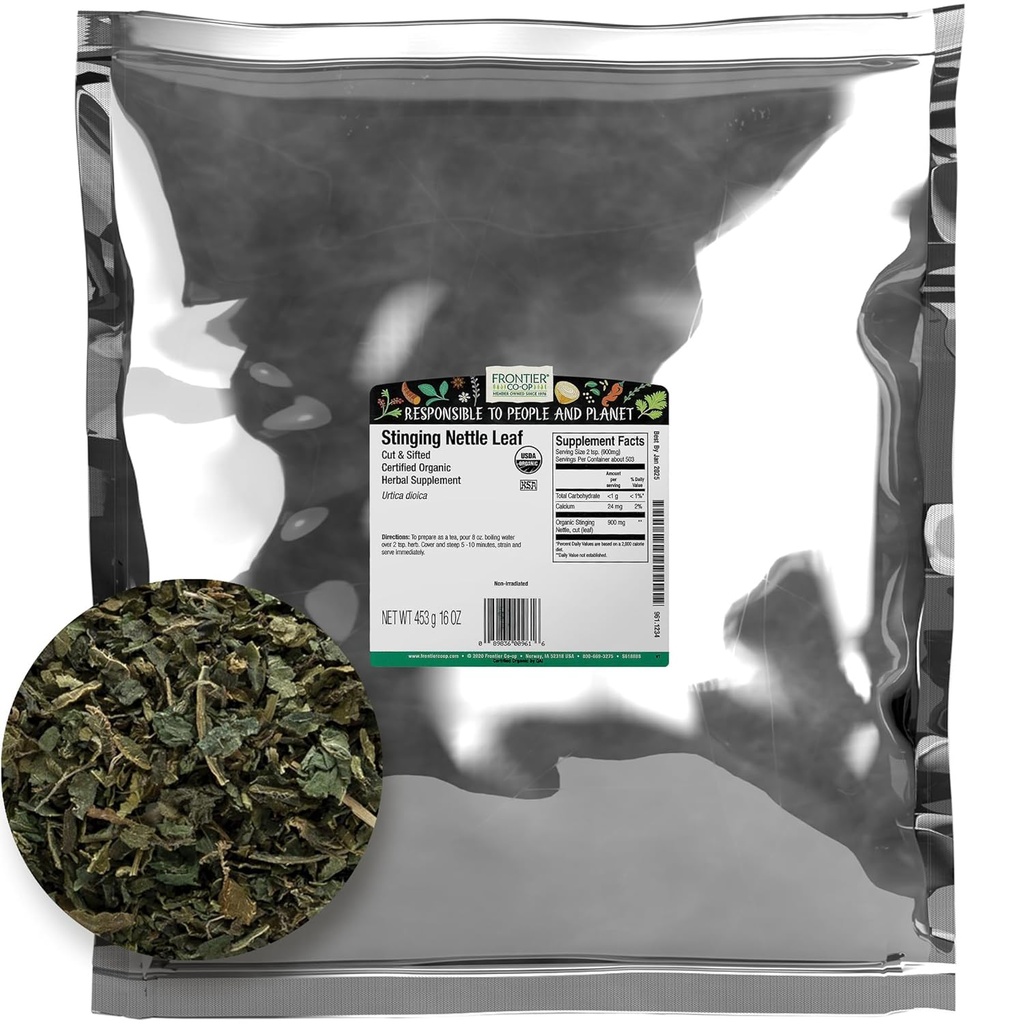 Frontier Co-op Organic Cut and Sifted Sting Nettle Leaf 1lb.