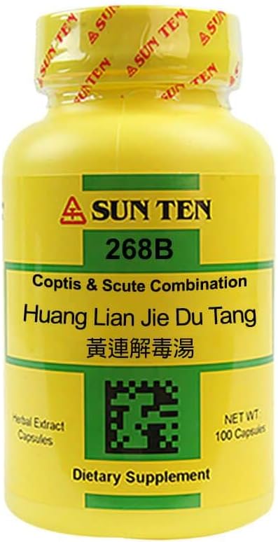 Sun Ten - Capsules combinées Coptis & Scute / Huang Lian Jie Du Tang