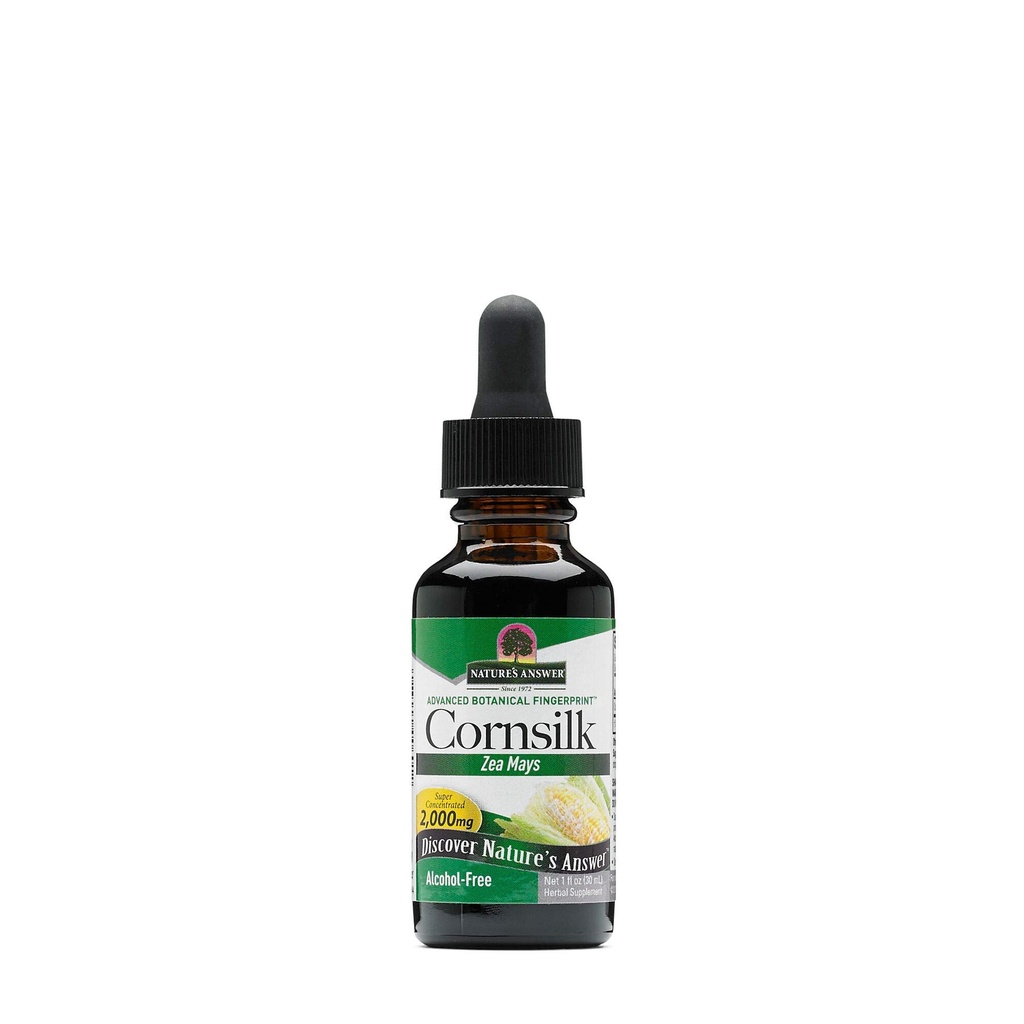 Réponse de la nature Sans alcool Cornsilk 2000mg 1oz Extrait de l'urine Soutien au piège Urinaire