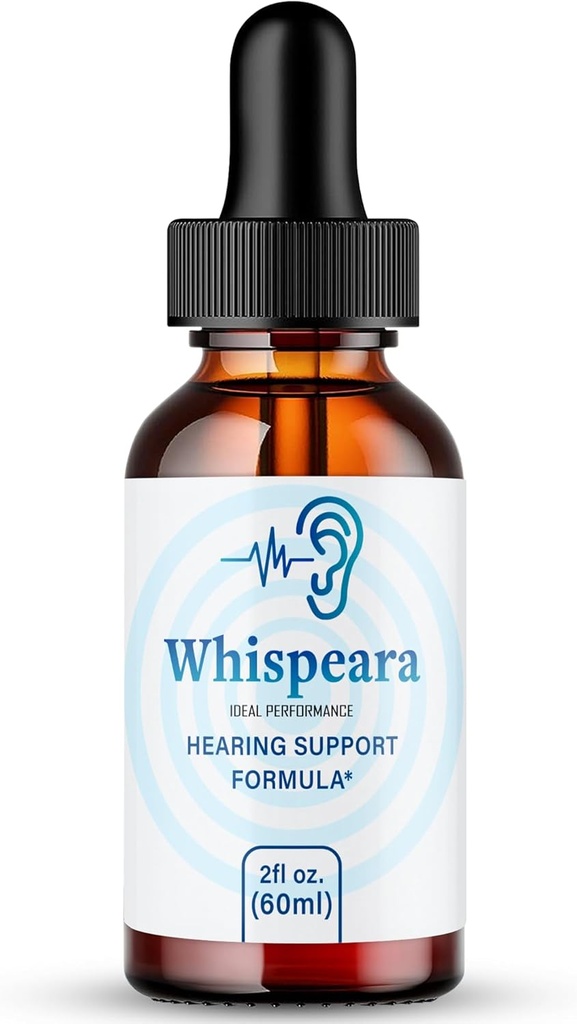 Whispeara Acouphène Relief pour les oreilles qui sonnent gouttes, Anneau clair acouphène gouttes liquides, Résistance maximale, Supplément de formule auditive avancée, Acouphènes d'oreille, Whispeara Avis (1 Pack)