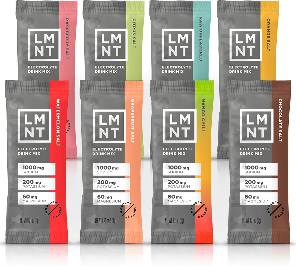 Drink LMNT Zero Sugar Electrolytes - Sample Pack | Drink Mix | 8-Count