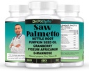 Huile de graines de citrouille et supplément de croissance des cheveux avec Saw Palmetto pour les femmes, DHT Blocker pour les hommes, PCOS Prostate Health, Pygeum, Lycopène, Mens Health