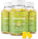 Gommies de magnésium BeLive 200mg - 60 Ct. Suppléments de glycine de magnésium pour la relaxation, le stress et le sommeil pour les adultes et les enfants - Saveur d'ananas savoureux et Tangy (3)
