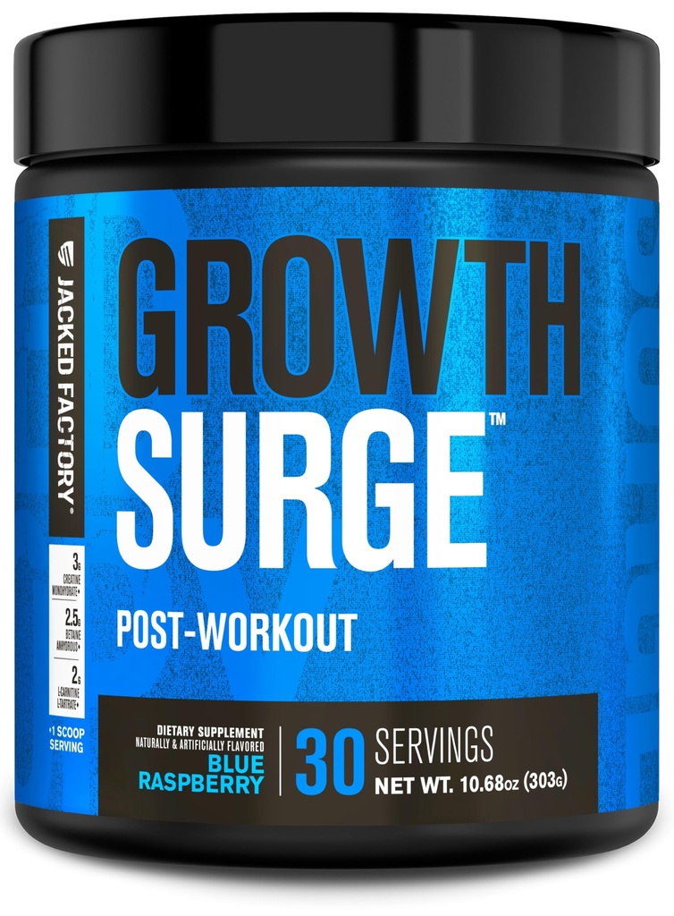 Creatine après l'entraînement avec/L-Carnitine - Constructeur de muscles quotidien et supplément de récupération avec la créatine monohydratée, bêtaine, L-Carnitine L-Tartrate - 30 portions, framboise bleue