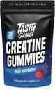 GAGNES TASTY Gommies créatine - 90g de monohydrate créatine - Suppléments d'entraînement - Bâtir la force musculaire et boost pour les hommes et les femmes - Fabriqué aux États-Unis - Non OGM - Vegan Friendly (Grande framboise bleue)