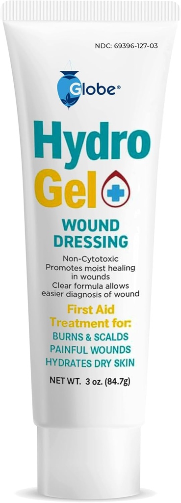 Globe (3 oz Tube Hydrogel Coiffure de premier secours, Gel antiseptique pour les coupures mineures, les plaies, les éclats, les coups de soleil et les irritations cutanées, Solution apaisante et hydratante, Protection rapide et active.