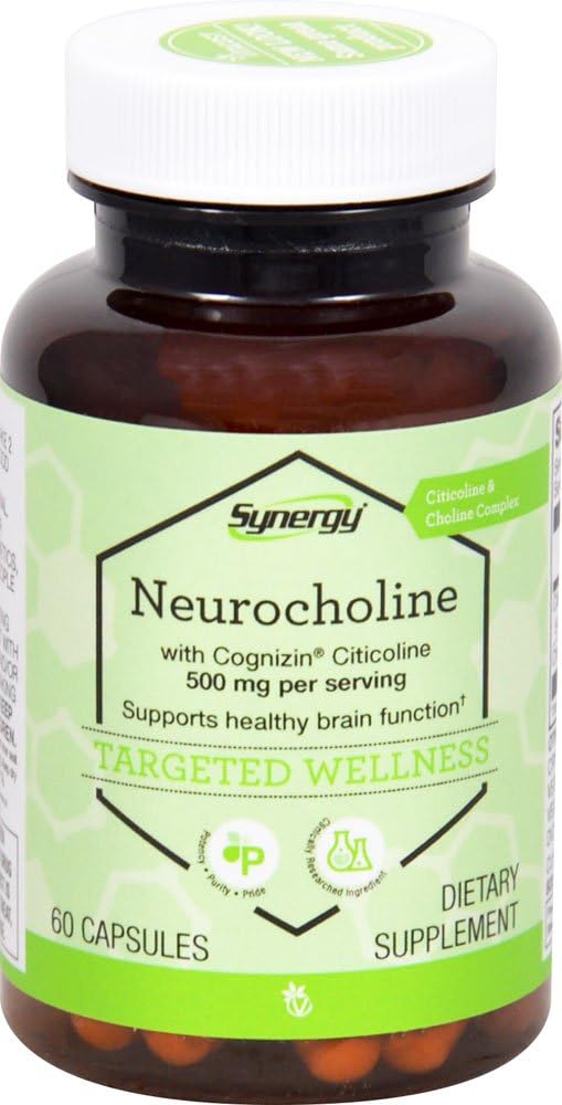 Vitacost Synergy Neurocholine avec Cognizin Citicoline 500 Milligramme par portion - 60 Capsules