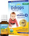 Drops Bébé 400 UI, vitamine D, 90 gouttes 2,5mL (0,08 Fl. Oz (paquet de 1))