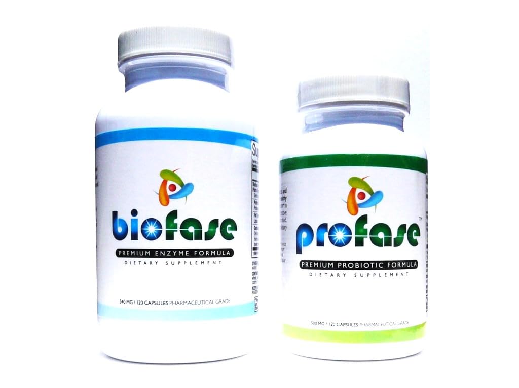 Biofase-Enzyme & Profase-Probiotique Kit - Biofilm Défense, soutient la digestion saine et votre équilibre de la fleur - Petit kit