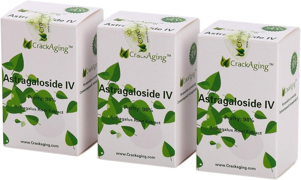 Crackaging Super-Absorption Astragaloside iv 98% 50mg/Cap, Immune Support 180 Vegetarian Capsules